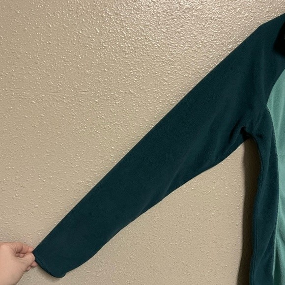 Columbia two-tone green lightweight fleece pull over GUC size small - Picture 5 of 7